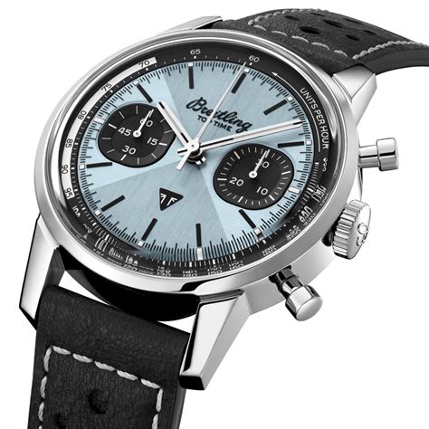 breitling top time triumph ice blue|Breitling top time triumph blue.